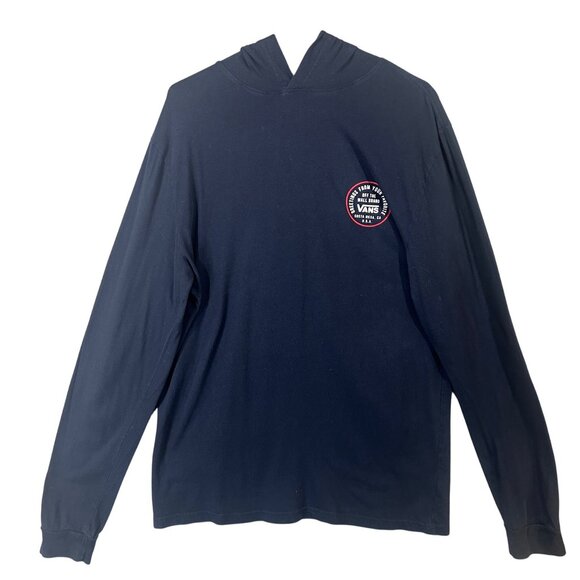 Vans Greetings From Your Off the Wall Brand Navy Lightweight Hoodie Size L GUC - Picture 1 of 10